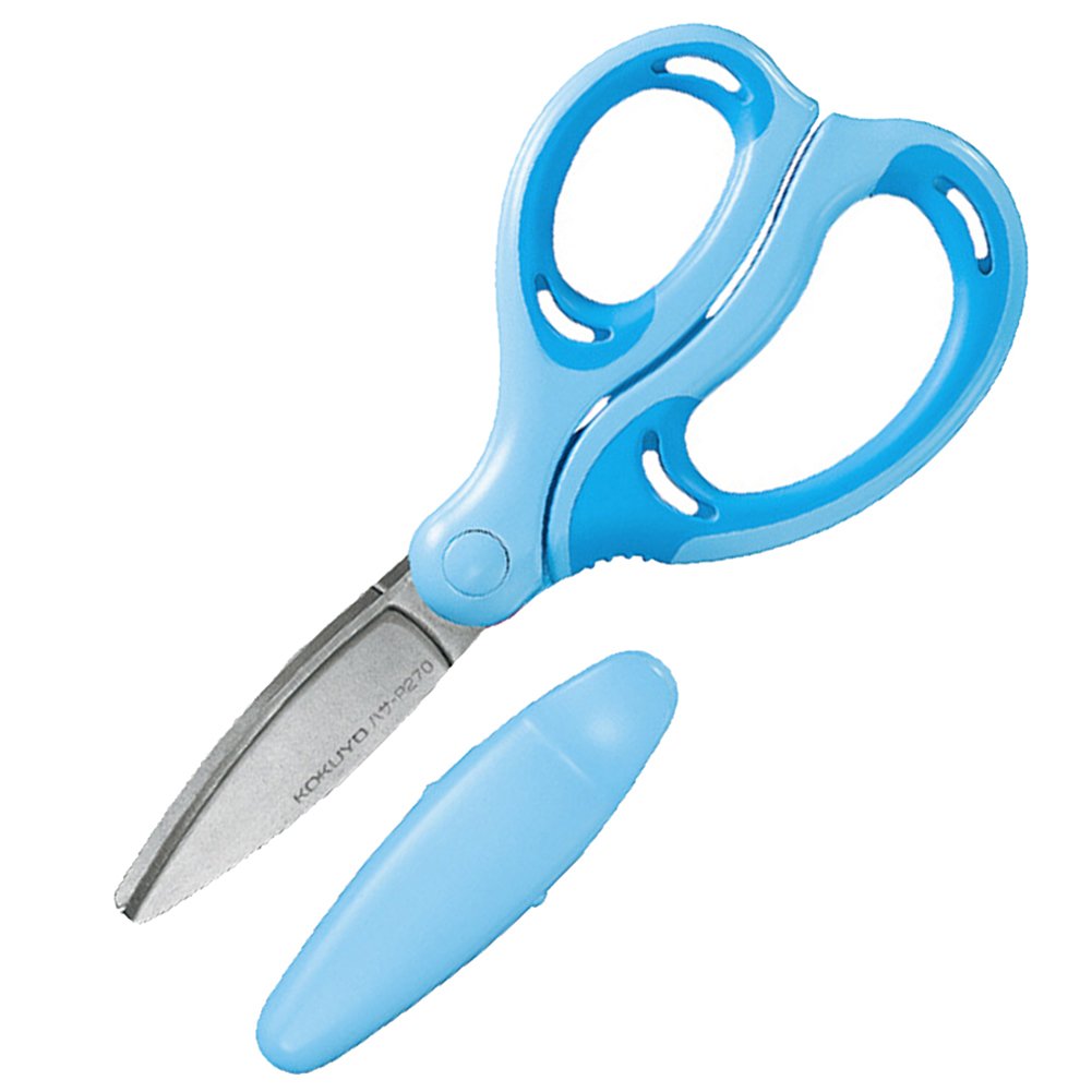 Kokuyo Japan Aerofit Sakusa Glueless Blade Blue Kids Scissors P270B