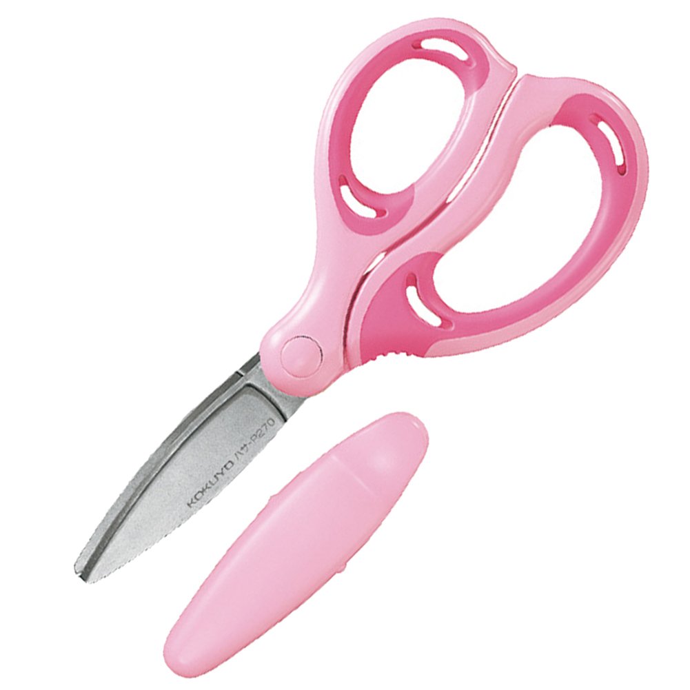 Kokuyo Japan Aerofit Sakusa Glueless Blade Pink Scissors For Kids Right Hand - P270P