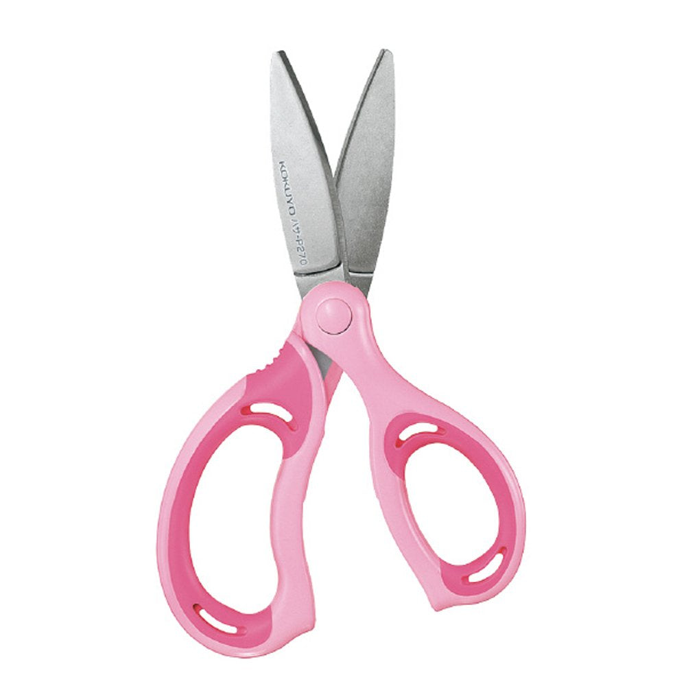 Kokuyo Japan Aerofit Sakusa Glueless Blade Pink Scissors For Kids Right Hand - P270P