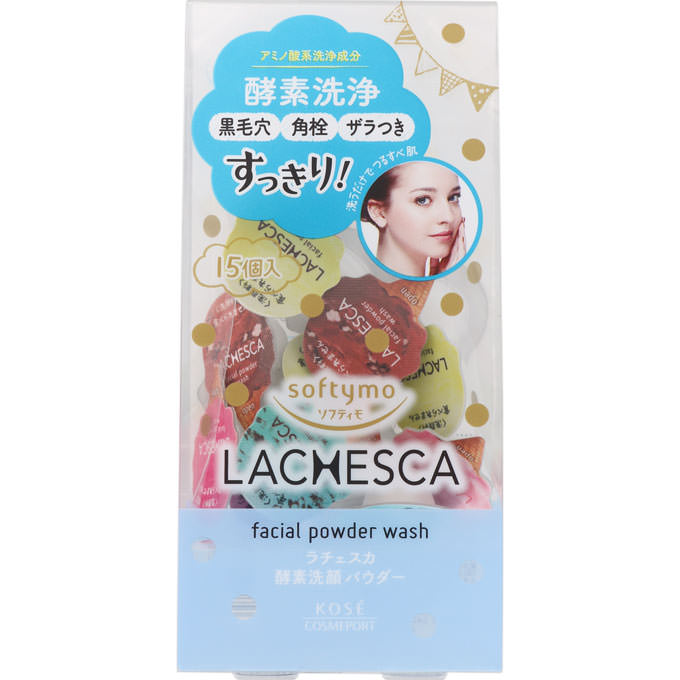 Kose Softymo Lachesca Facial Powder Wash 15 Pieces - Japanese Facial Powder Wash