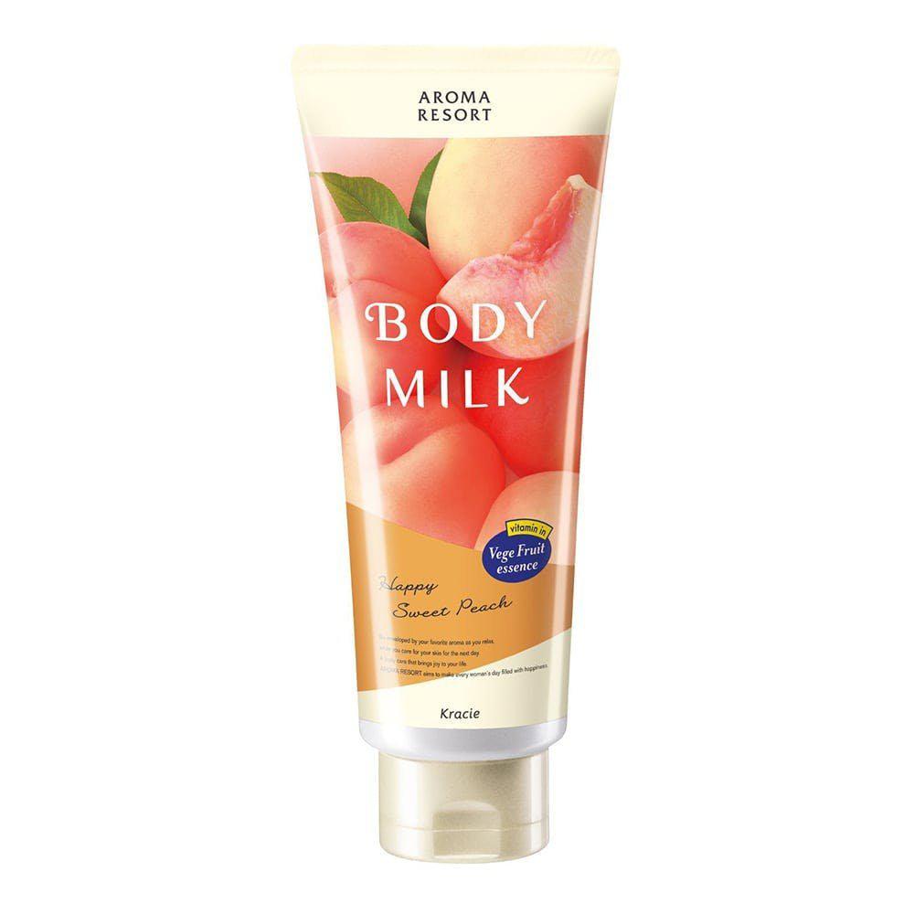 Kracie Aroma Resort Soothing Peach Body Milk 200g