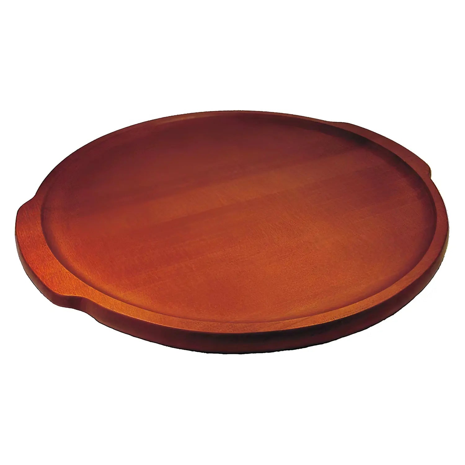Kusakabe Kizaiku Castor Aralia Pizza Serving Tray Brown 23.5cm - YOYO JAPAN