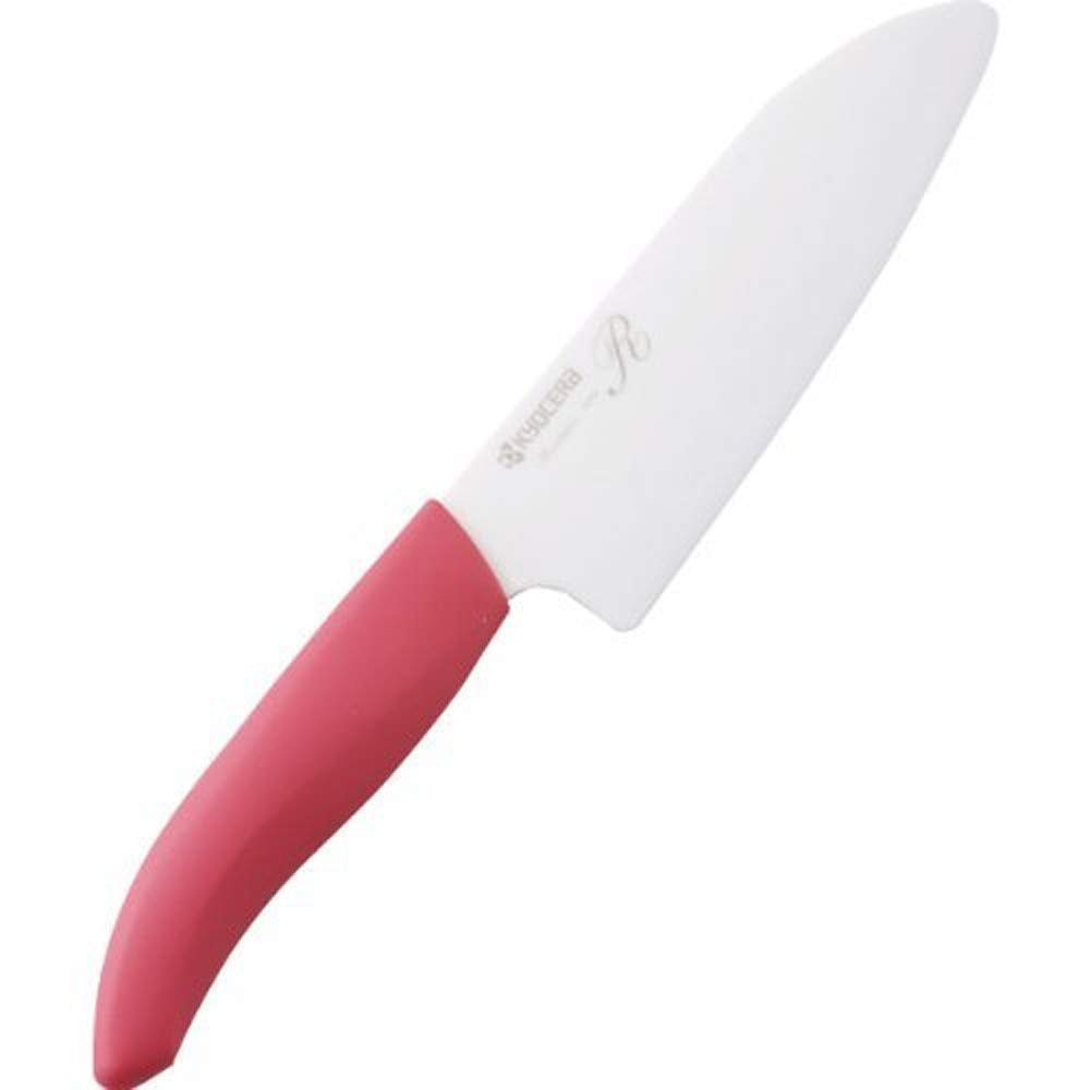 Kyocera Japan Ceramic Knife 14Cm Santoku - Light Sharp & Rust-Free - Dishwasher & Bleach Safe - Fkr-140X-Pk