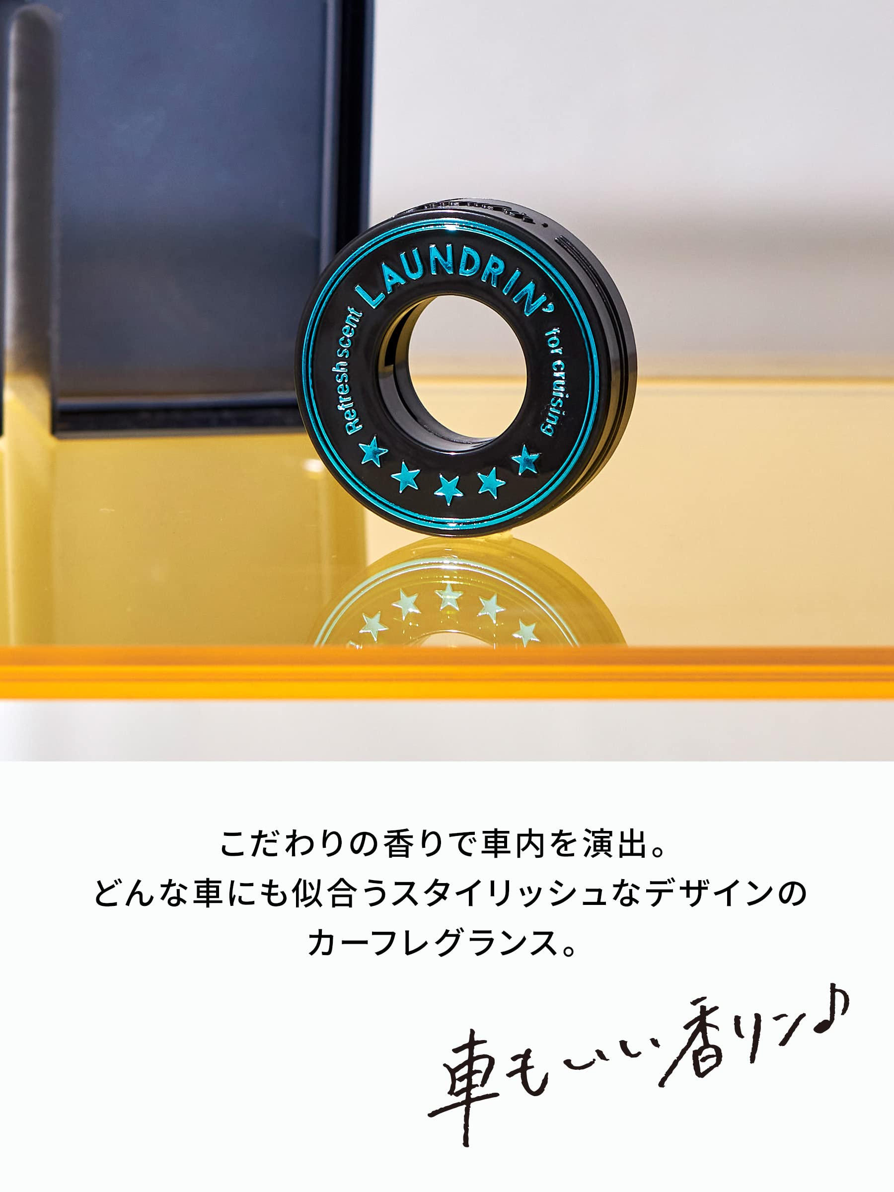 Laundry Laundrin Car Air Freshener Clip Type Deodorizing Blue 66 - YOYO JAPAN