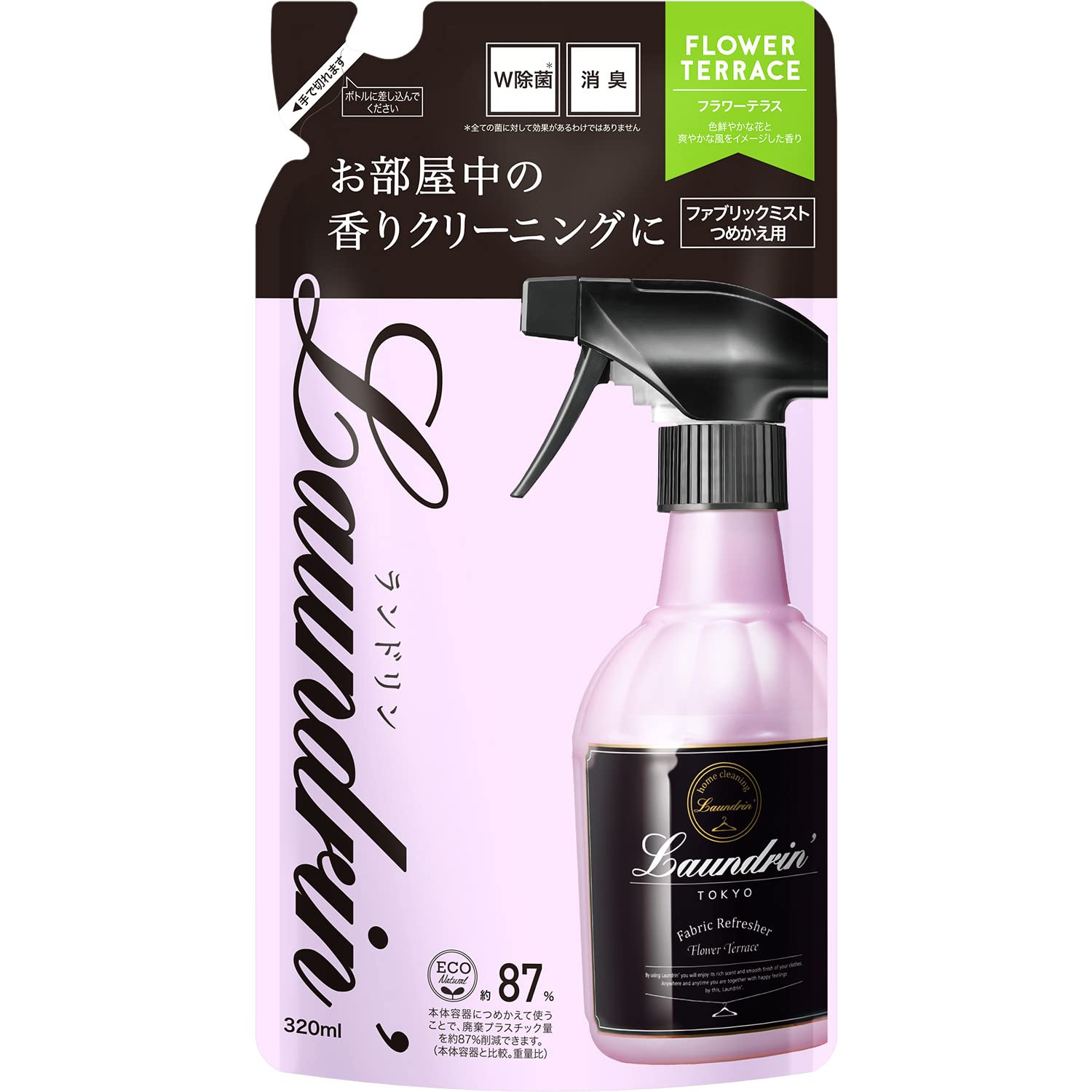 Laundry Laundrin Fabric Mist Refill Flower Terrace 320Ml - YOYO JAPAN