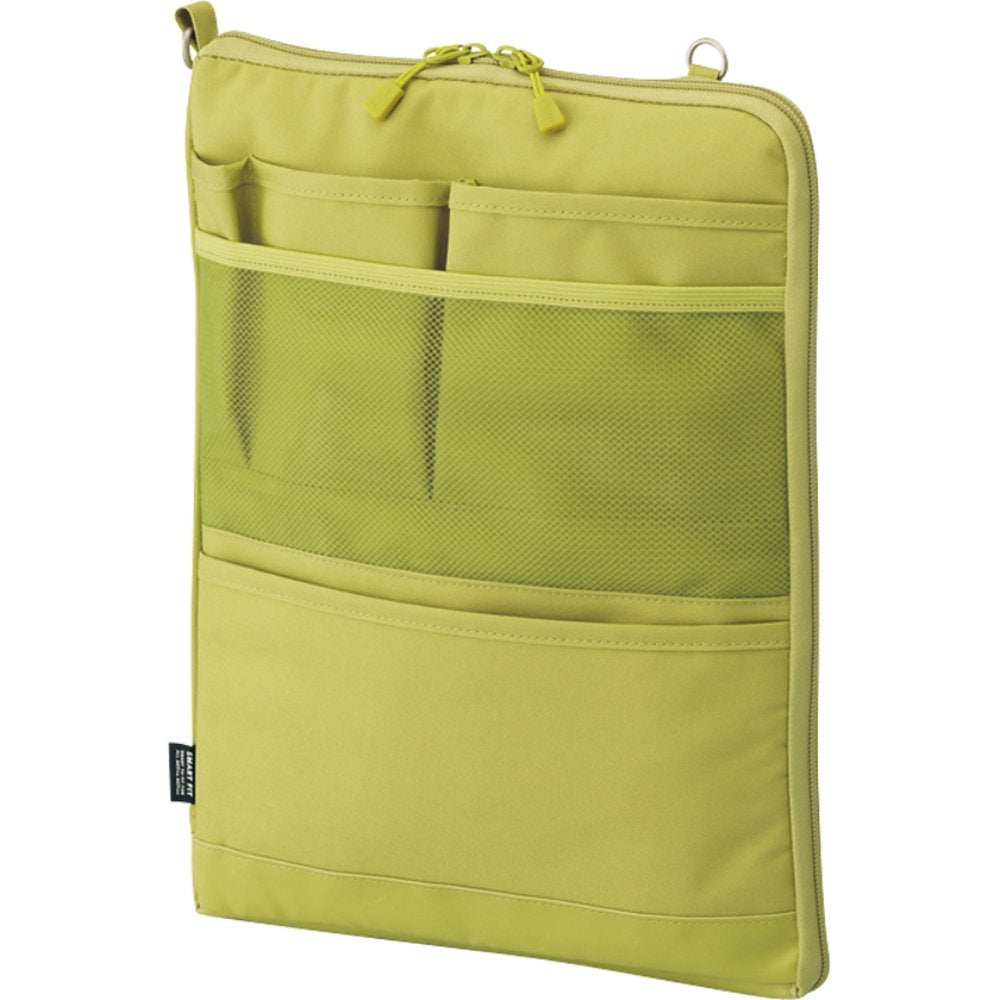 Lihit Lab Japan A4 Vertical Bag In Bag Yellow Green A7683-6 - YOYO JAPAN