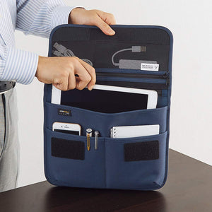 Lihit Lab Navy Cordura Flat Pouch A7768-11 - Made In Japan - YOYO JAPAN