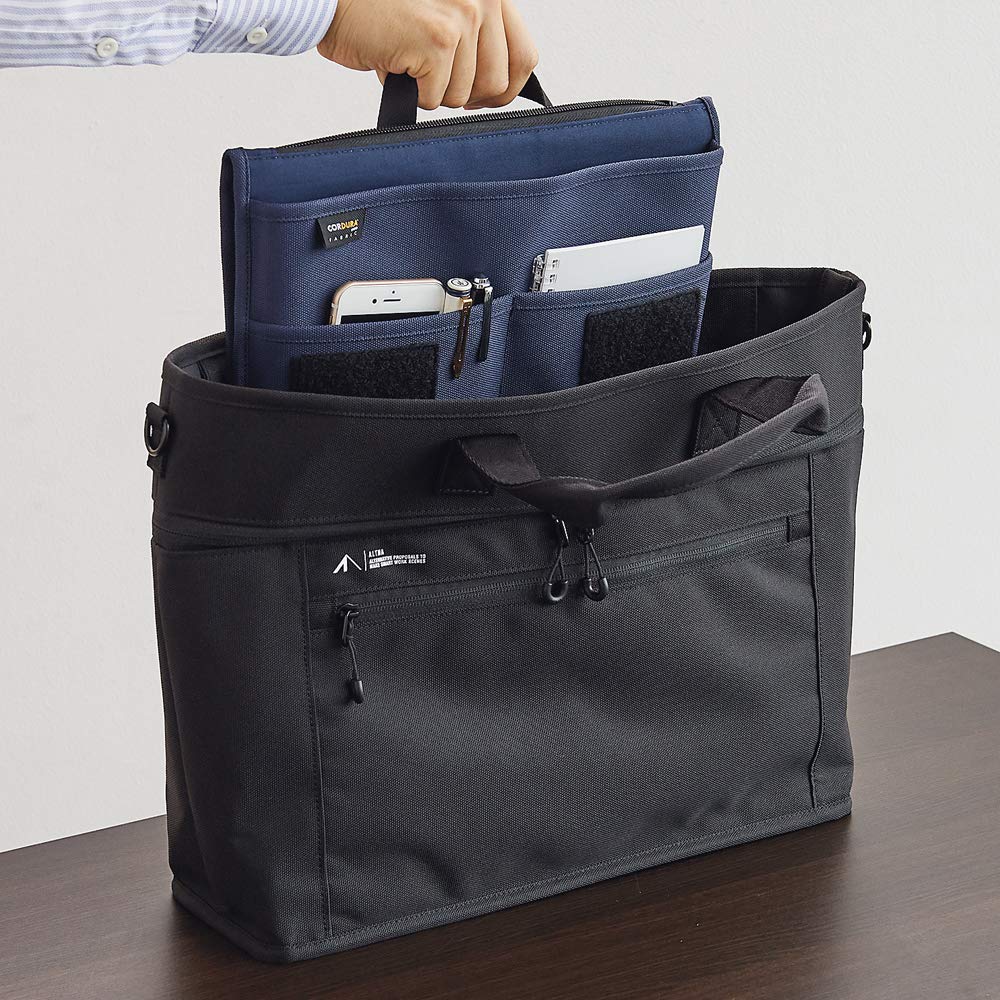 Lihit Lab Navy Cordura Flat Pouch A7768-11 - Made In Japan - YOYO JAPAN