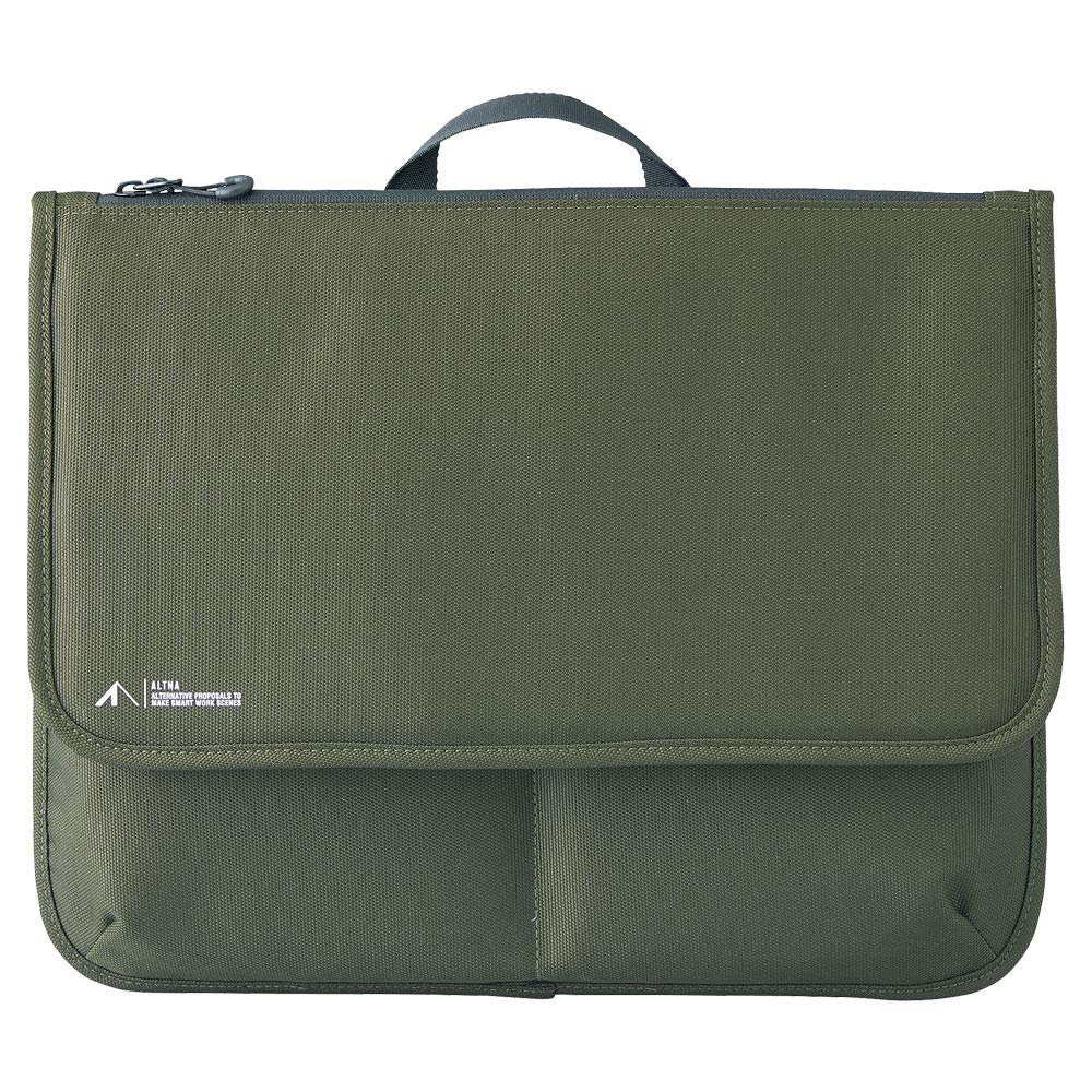 Lihit Lab Cordura Flat Pouch L Olive A7768-22 Japan - YOYO JAPAN