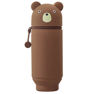 Lihit Lab Stand Pen Case Big Punilab Bear A7714-1 Japan - YOYO JAPAN