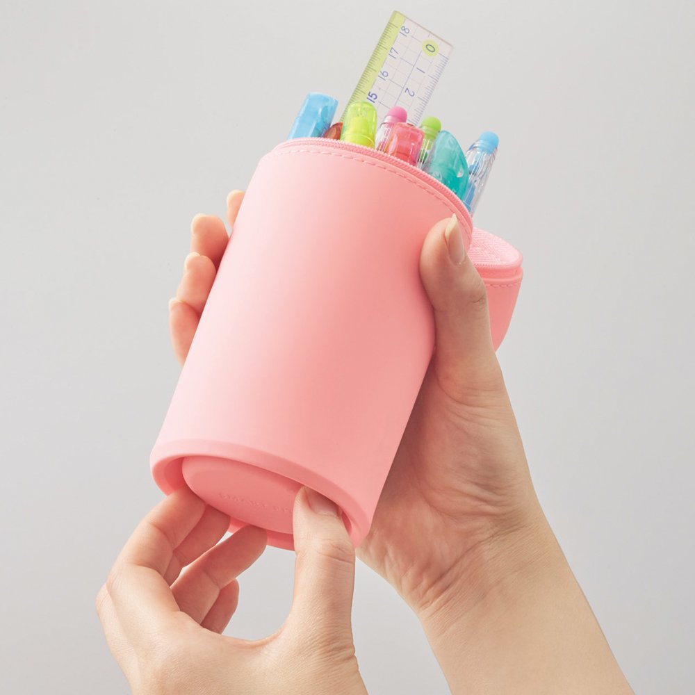 Lihit Lab Stand Pen Case Big Punilab Hachiwareneko A7714-4 Japan - YOYO JAPAN