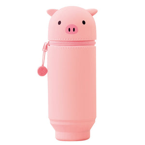 Lihit Lab Stand Pen Case Big Punilab Pig A7714-5 Japan - YOYO JAPAN