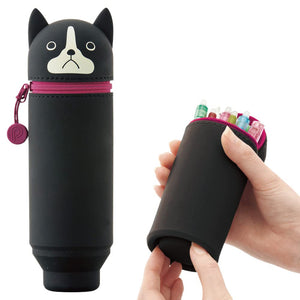 Lihit Lab Stand Pen Case Punilab Boston Terrier A7712-8 Japan - YOYO JAPAN