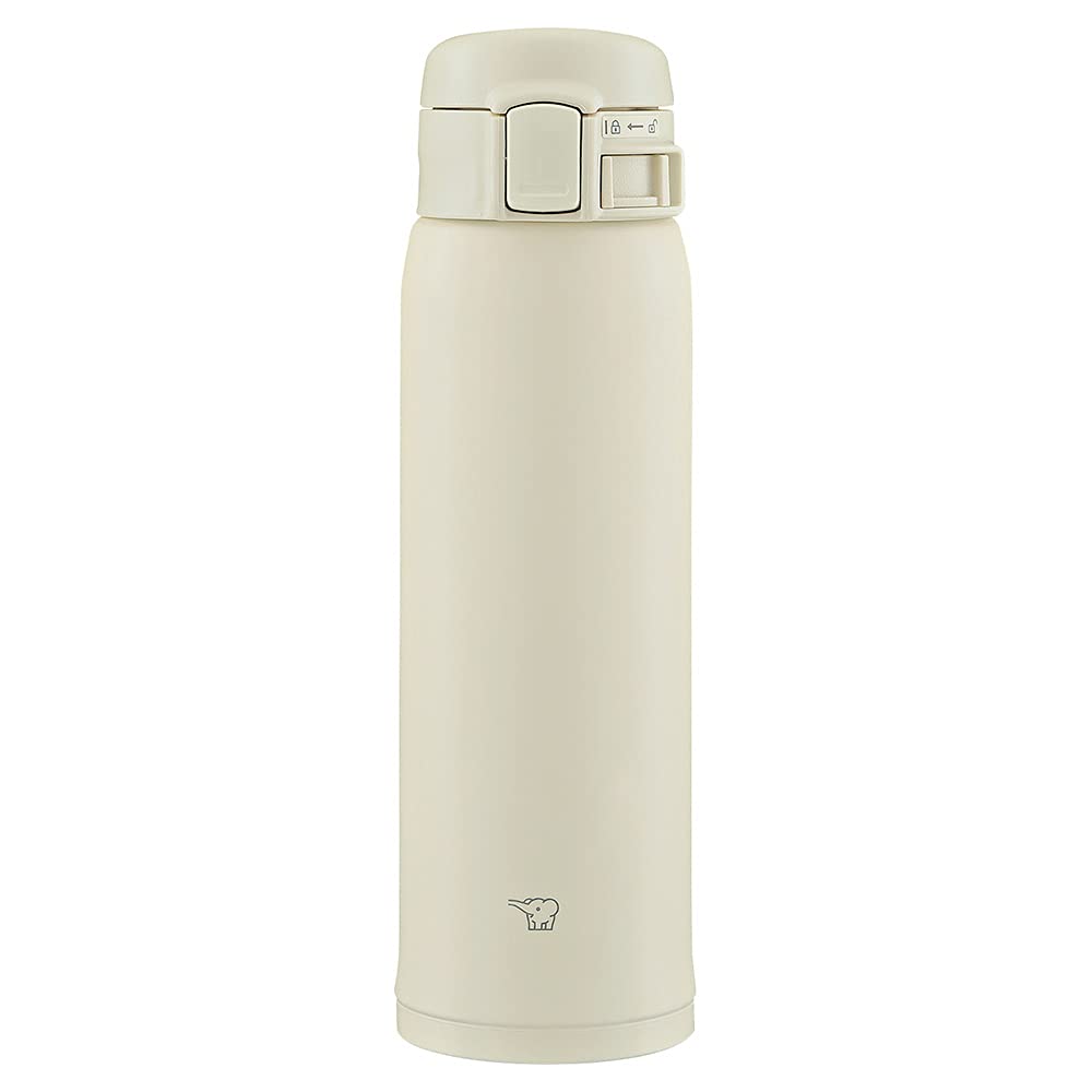 [Limited To Amazon.Co.Jp] Zojirushi (Zojirushi) Water Bottle Direct Drink [One-Touch Open] Stainless Steel Mug 480Ml Ivory Sm-Sta48-Cb