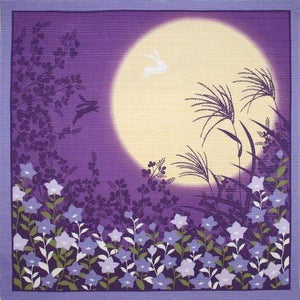 Maeda Senko Cotton Furoshiki Bento Lunch Cloth (Autumn Balloon Flower) - YOYO JAPAN
