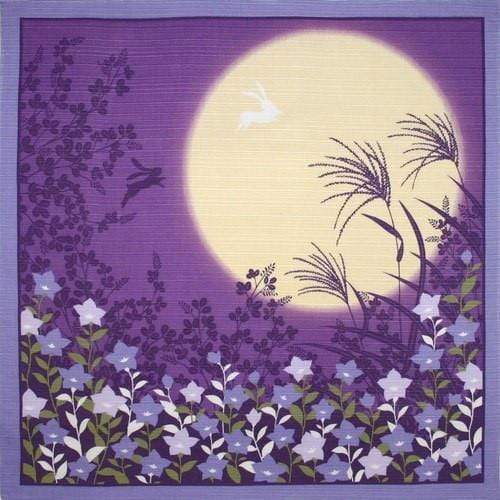 Maeda Senko Cotton Furoshiki Bento Lunch Cloth (Autumn Balloon Flower) - YOYO JAPAN