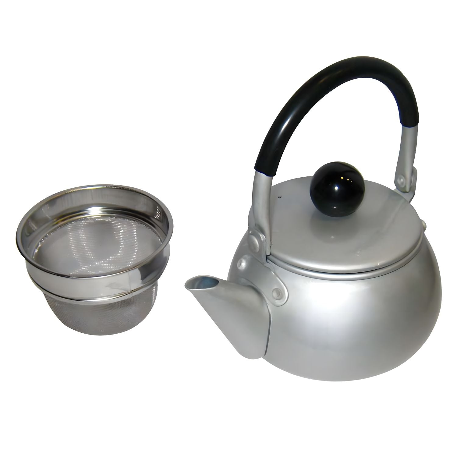 Maekawa Kinzoku Aluminum Kyusu Teapot Silver - YOYO JAPAN