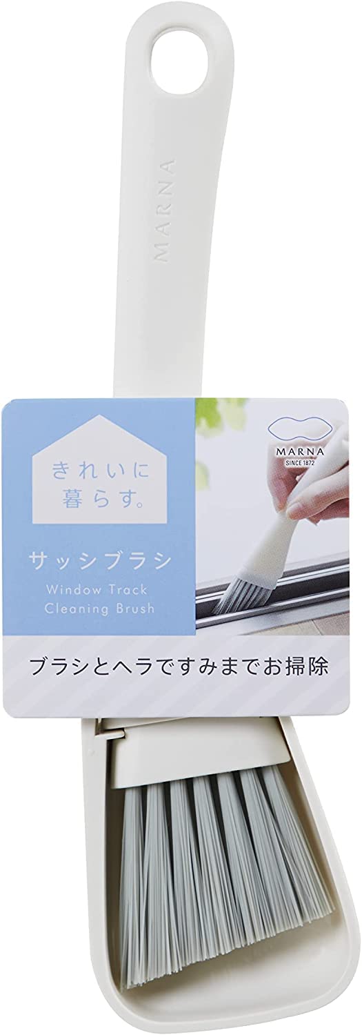 Marna Japan Sash Brush With Cover Clean Windows Floors Gaps Walls Storage - White W629W