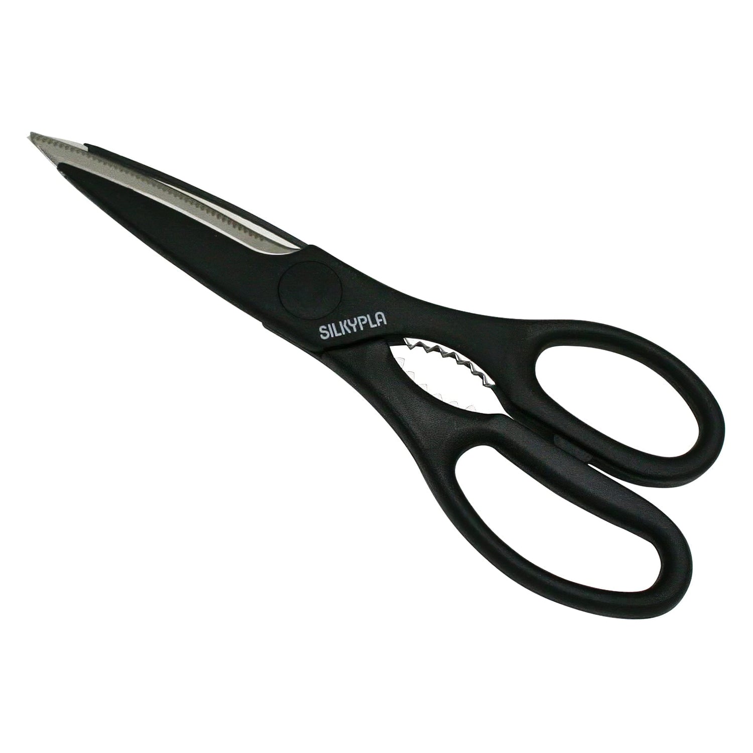 Marusho Silky Stainless Steel Antibacterial Kitchen Scissors Black