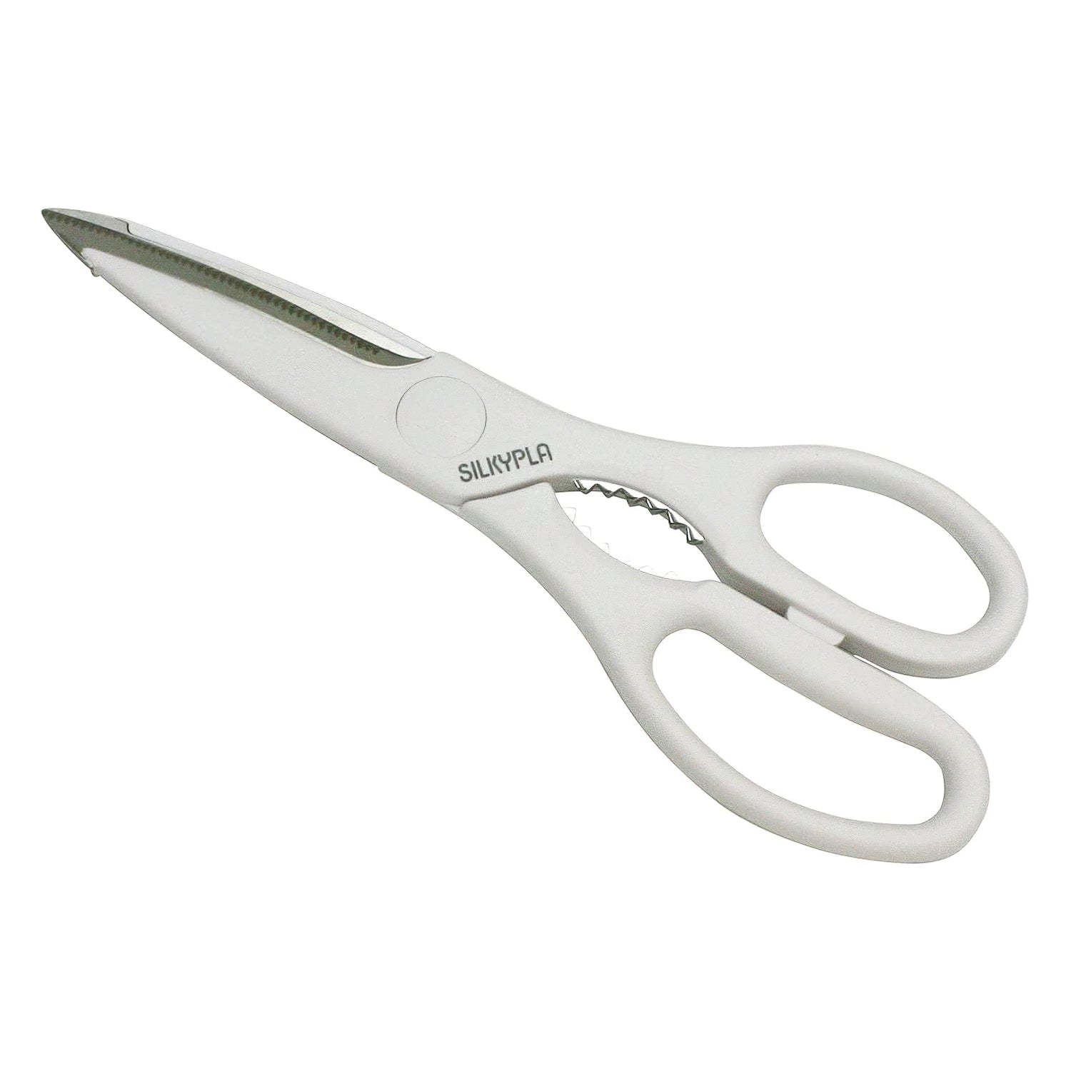 Marusho Silky Stainless Steel Antibacterial Kitchen Scissors White