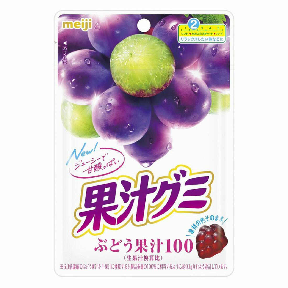 Meiji Fruit Gummy Candies Grape Gummies 54g (Pack of 3)