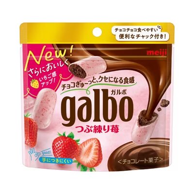 Meiji Galbo Strawberry Covered Chocolate Cookie Chunks 58g