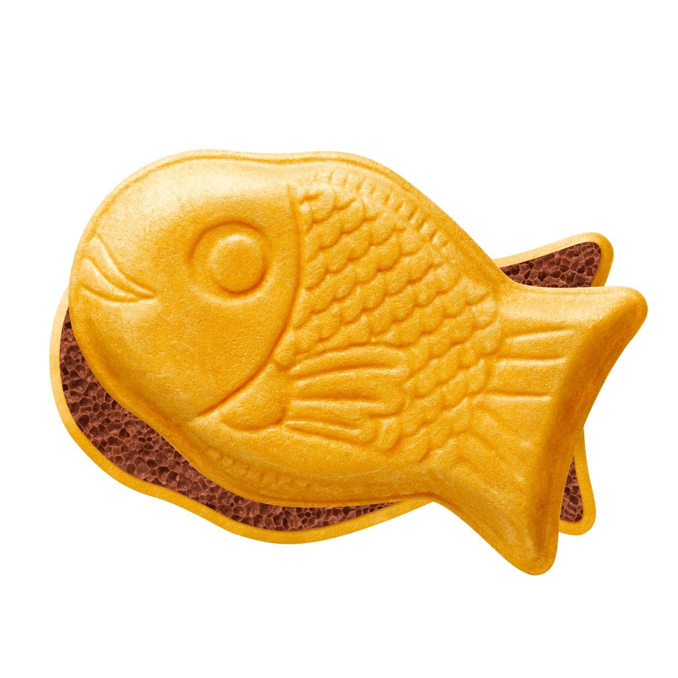 Meito Pukupuku Tai Taiyaki Chocolate Filled Fish Shaped Monaka Wafer (Pack of 10)