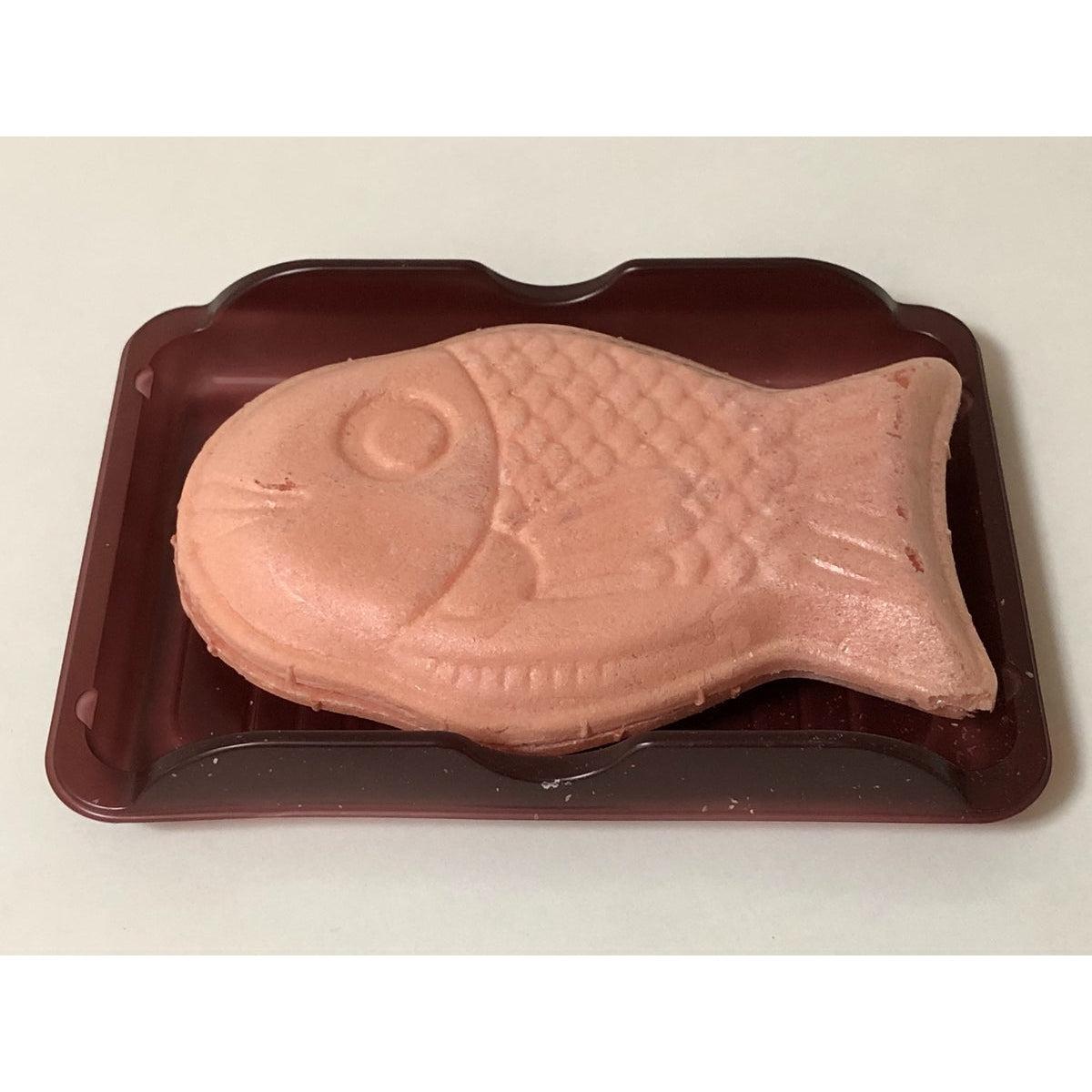 Meito Pukupuku Tai Taiyaki Strawberry Chocolate Filled Fish Shaped Monaka Wafer (Pack of 10)