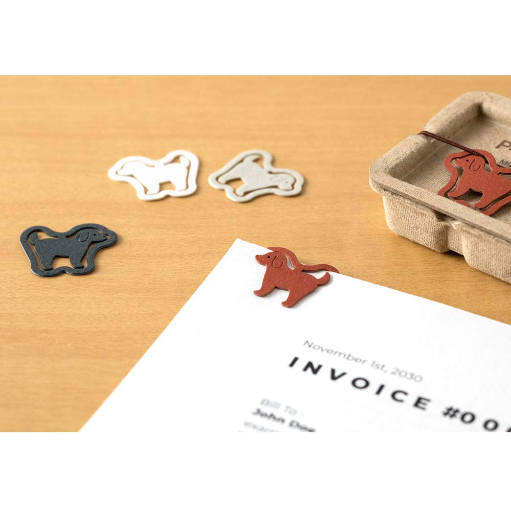 Designphil Midori Clip Peek Lips Dog Pattern 43396006 Paper Clip Accessory - YOYO JAPAN