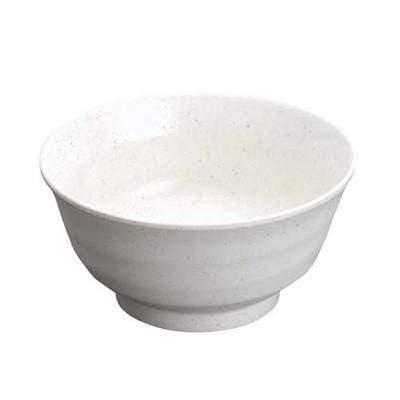 Min Melamine Dinnerware Donburi Rice Bowl 15cm - White - YOYO JAPAN