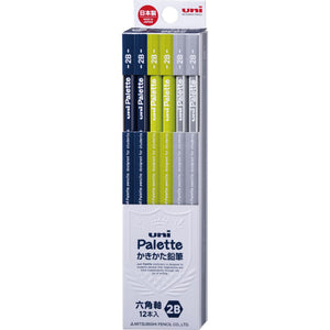 Mitsubishi Pencil Unipalette 2B Writing Pencil Navy 1 Dozen Box - YOYO JAPAN