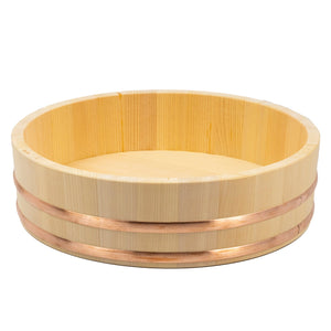 Miyabi Urushi Kogei Hangiri Sawara Japan Wooden Rice Mixing Bowl 30Cm - YOYO JAPAN