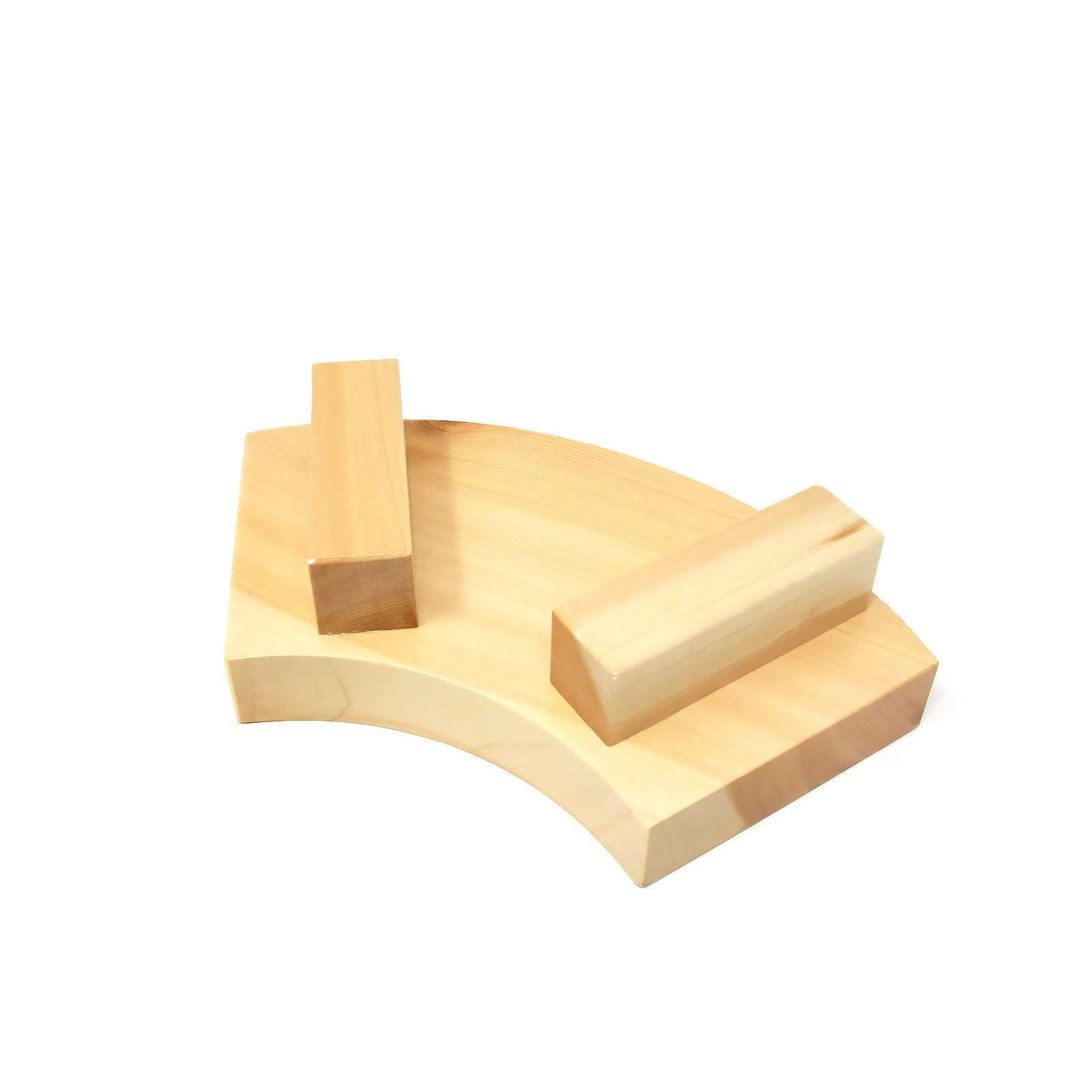 Miyabi Urushi Hinoki Cypress Wooden Sushi Geta Plate 26cm - YOYO JAPAN