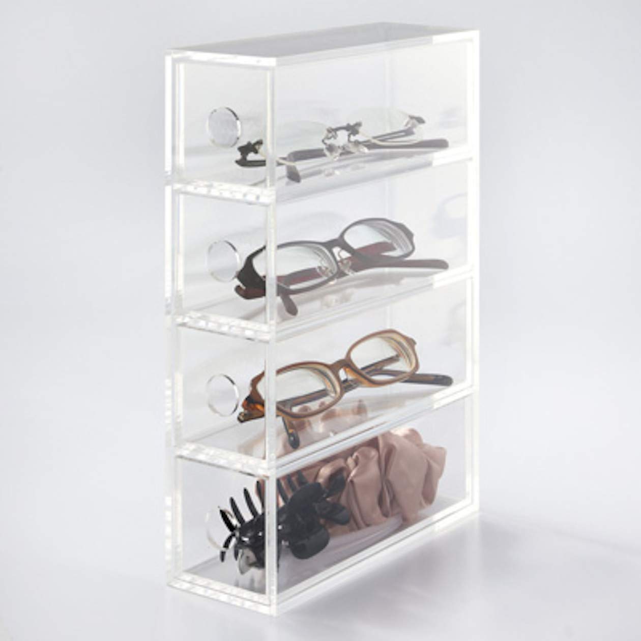 Mujirushi Ryohin Acrylic Glasses/Accessory Case - 6.7X17.5X25Cm - Japan