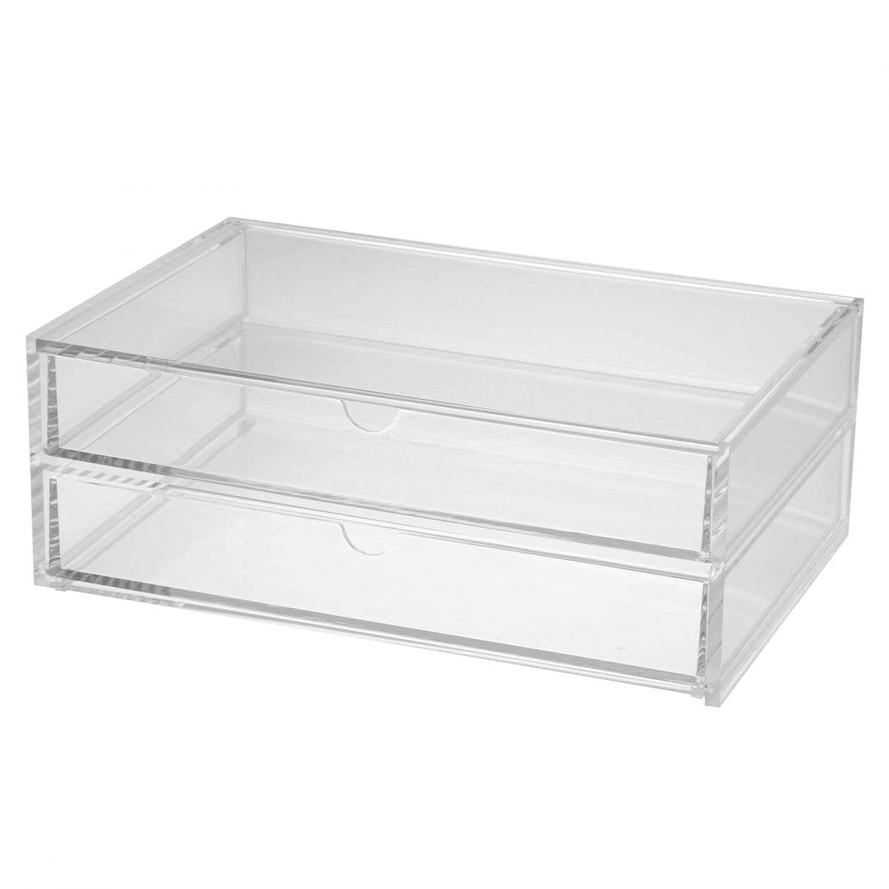 Mujirushi Ryohin 82998290 Acrylic Case 2 Tier Drawer W/ Lid 25.5X17X9.5Cm Japan