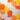 Musubi Furoshiki 100Cm Japanese Hime Musubi Aqua Drop Adeline Klam Peony Orange Polyester Water Repellent - YOYO JAPAN