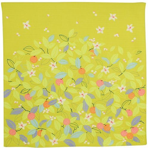 Musubi Furoshiki 70Cm Himemusubi Adeline Klam Citrus Yellow Organic Cotton Japan