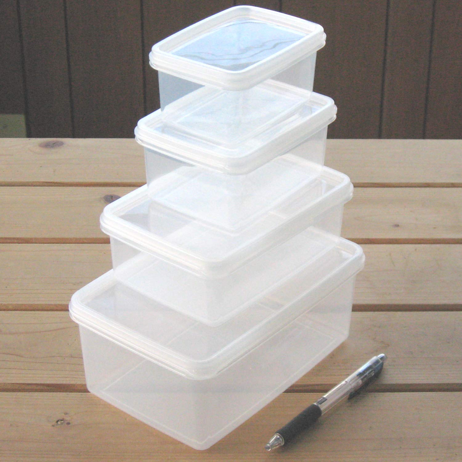 Nagao Square Polypropylene Storage Container 340Ml Set Of 2 Made In Japan S-12