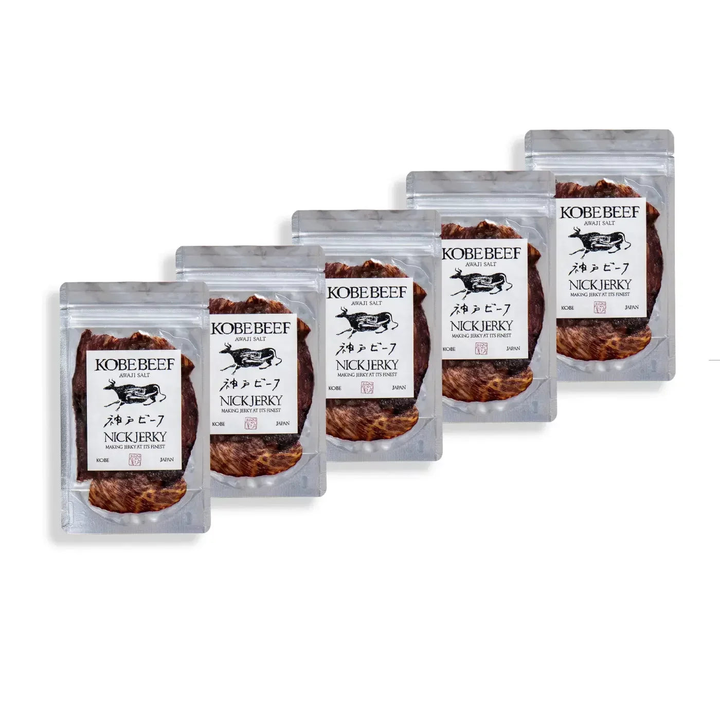 Nick Wagyu Beef Jerky Japanese Kobe Beef Jerky (Pack of 5)