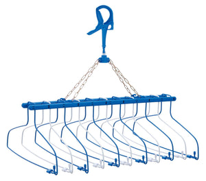 Nishida Japan Laundry Drying Skip Hanger 11-Strand Dark Blue 54X49X40Cm - Dry 11 Shirts At Once - YOYO JAPAN