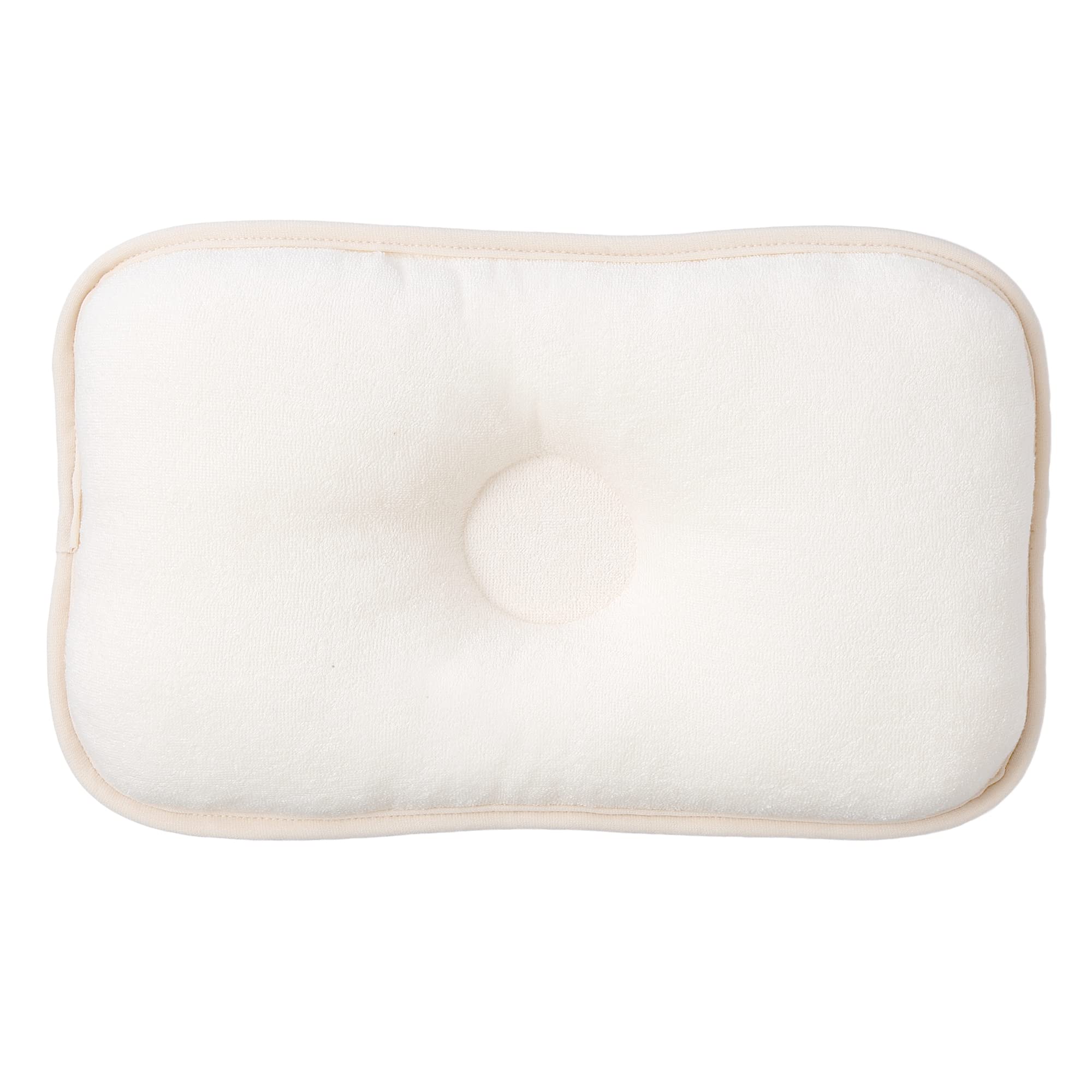 Nishikawa Donut Baby Pillow 12-24 Months Japan - Organic Cotton Doctor-Recommended Not Stuffy Ivory Lh51280020