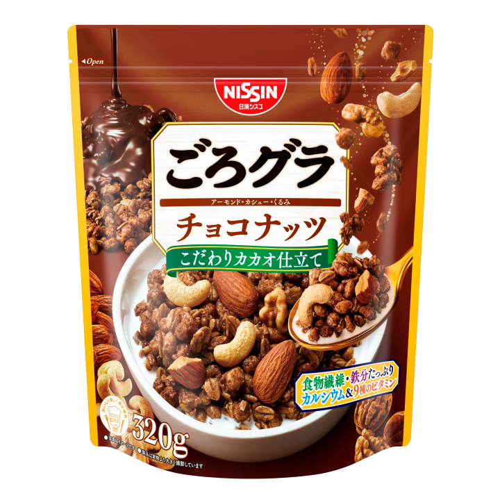 Nissin Gorogura Mixed Fruits Granola Cereal Maple Flavor 320g