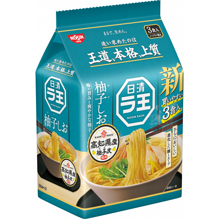 Nissin Raoh Yuzu Shio Ramen Non-Fried Noodles Ramen 3 Servings