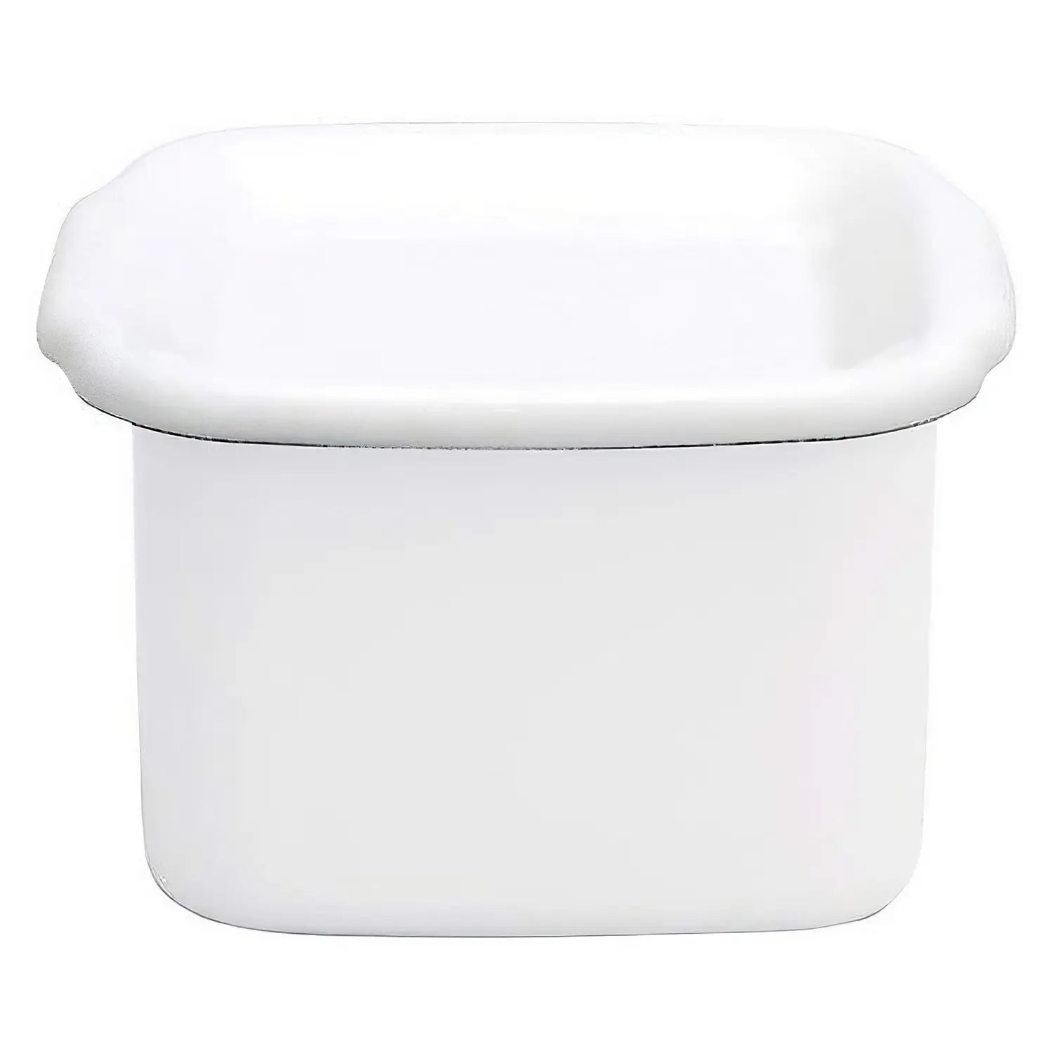 Noda Horo White Series Enamel Square Food Containers With Enamel Lid Medium