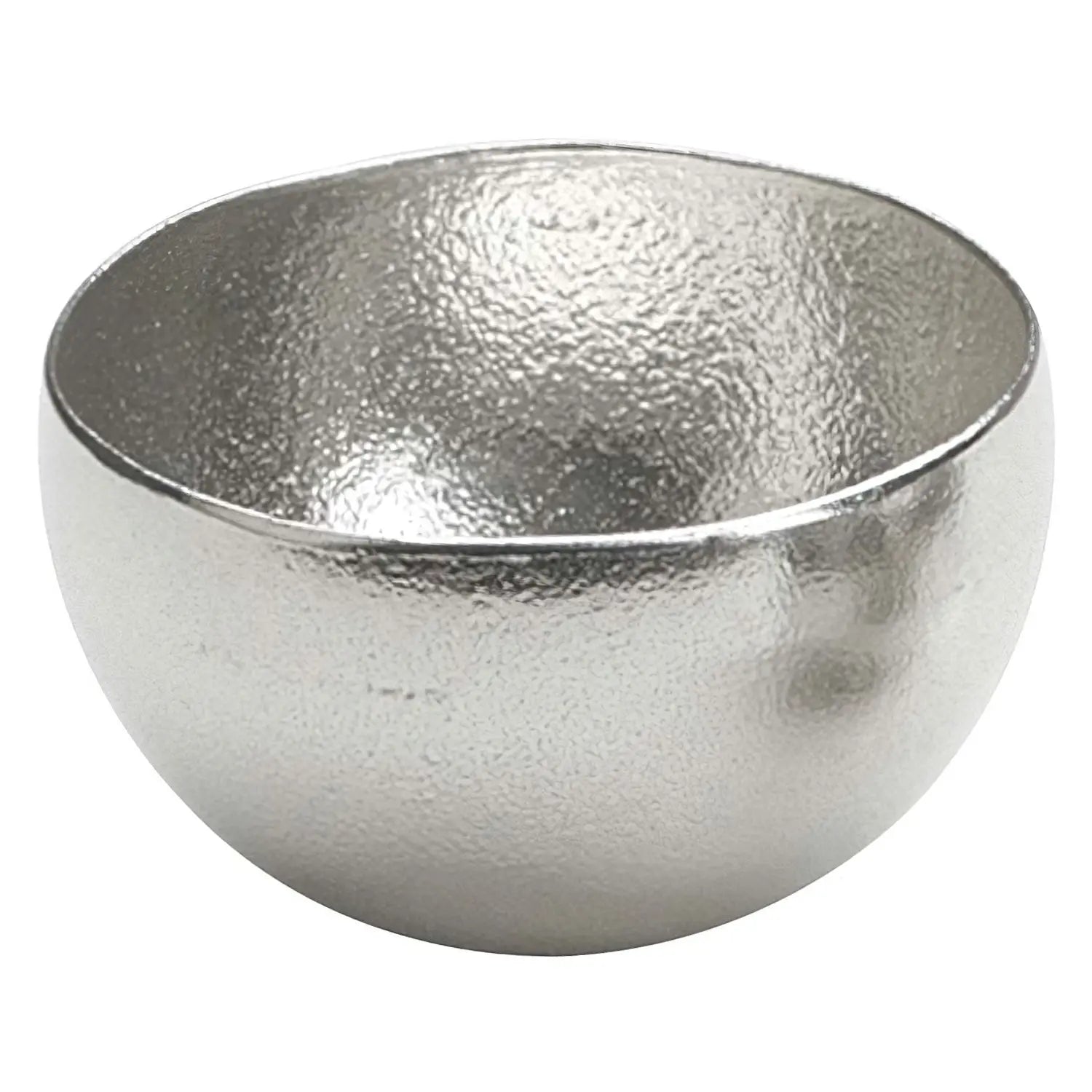 Nousaku Hand-Crafted Cast Tinware Kuzushi Yure Misshapen Swing Cold Sake Cup 130ml - Silver