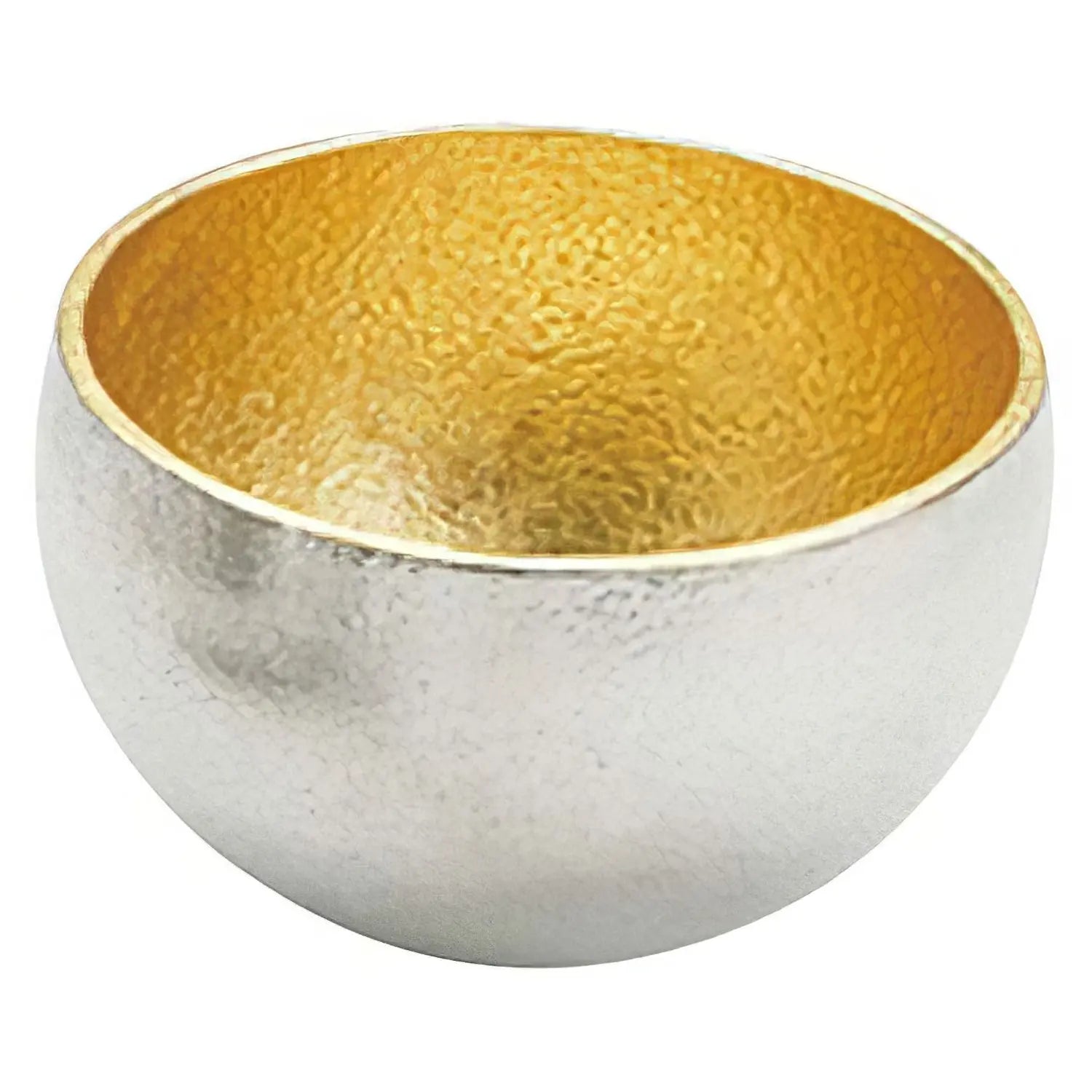 Nousaku Hand-Crafted Cast Tinware Kuzushi Yure Misshapen Swing Cold Sake Cup 40ml - Gold