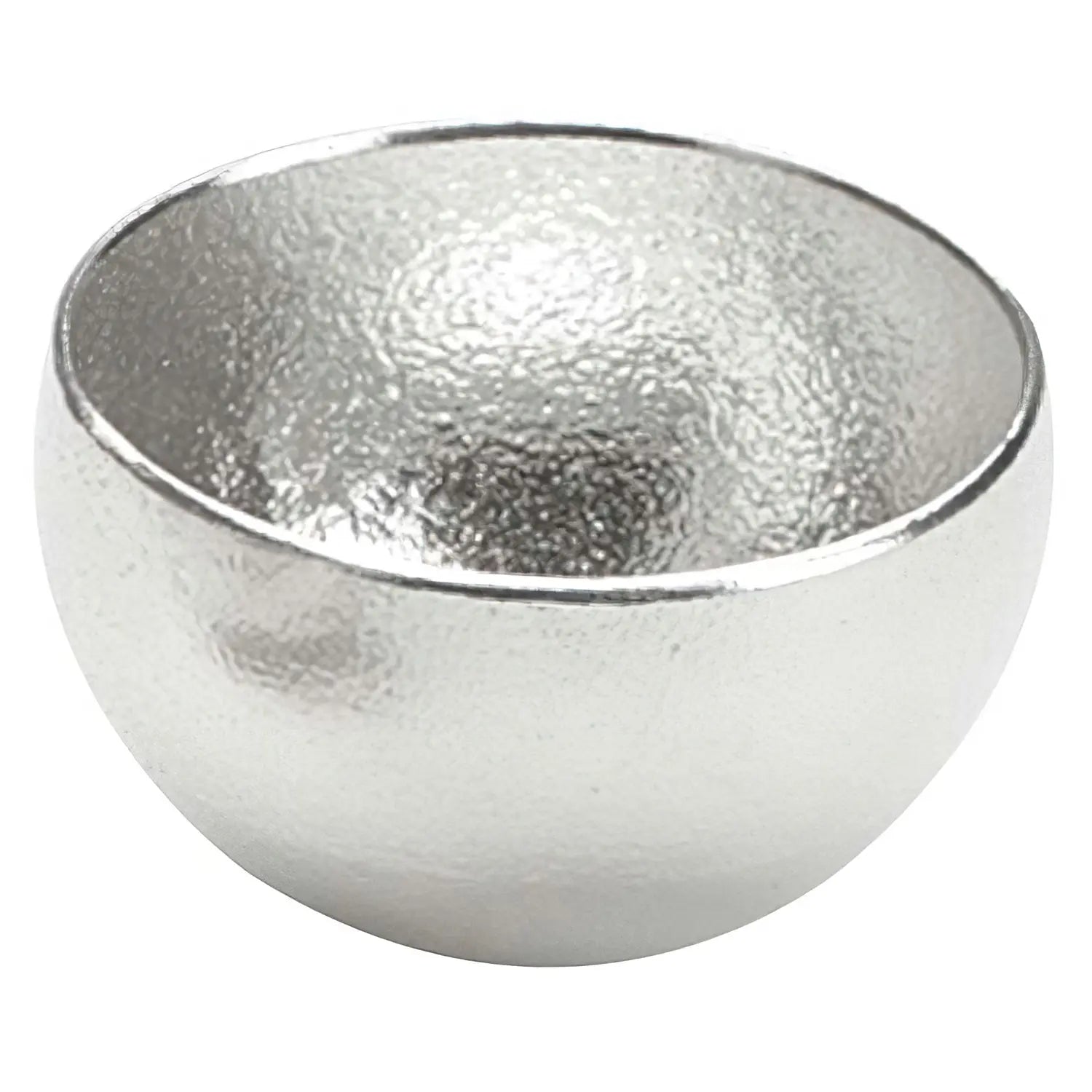 Nousaku Hand-Crafted Cast Tinware Kuzushi Yure Misshapen Swing Cold Sake Cup 40ml - Silver