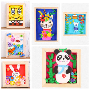 Olycraft 8 Pcs Canvas Art Supplies Wooden Drawing Board Japan - Pine Tree Frame Square Wood Frame Unfinished Clay Art Crafts Room Decoration - YOYO JAPAN