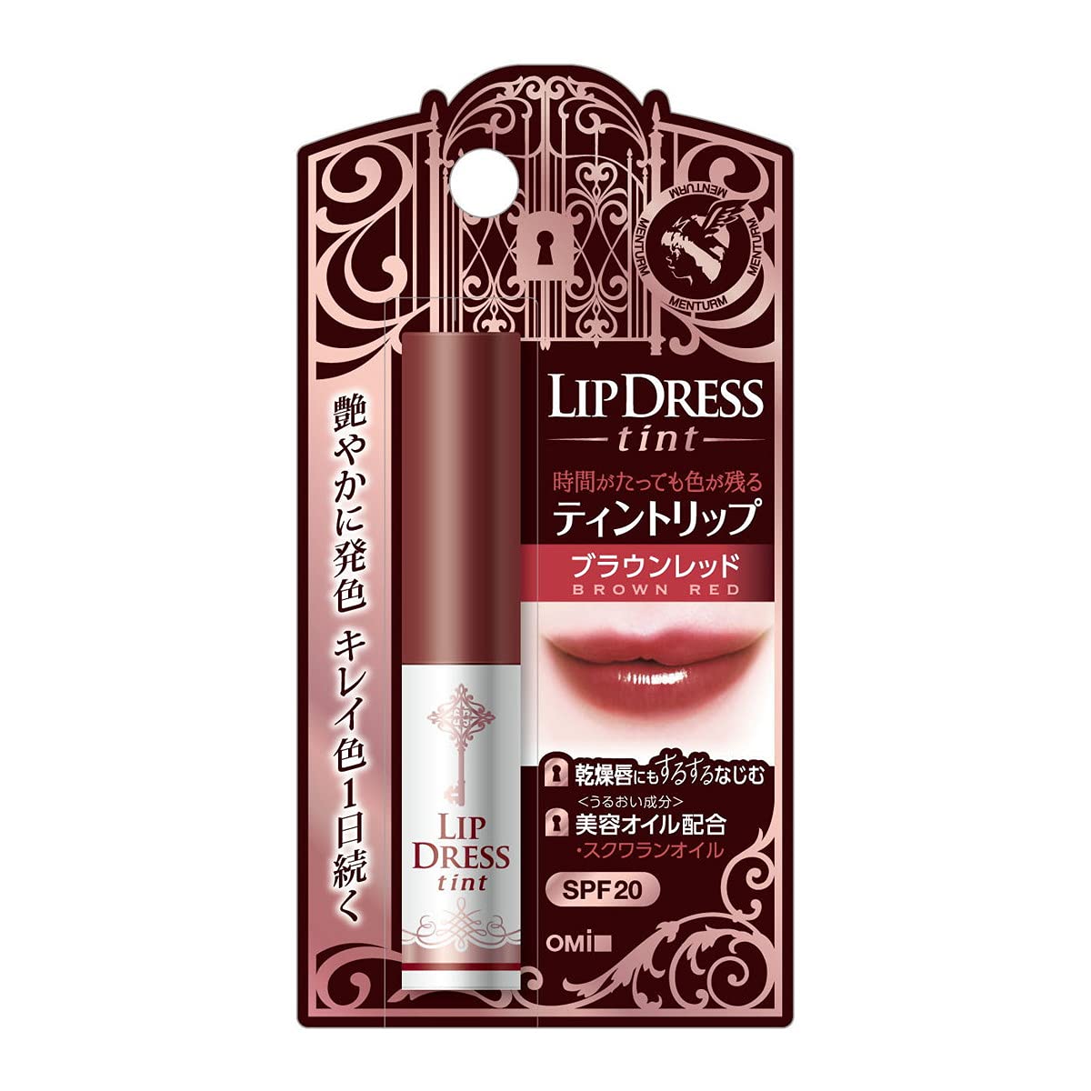 Lip Dress Omi Brotherhood Menturm Tint Brown Red 2G Moisturizing Lip Balm