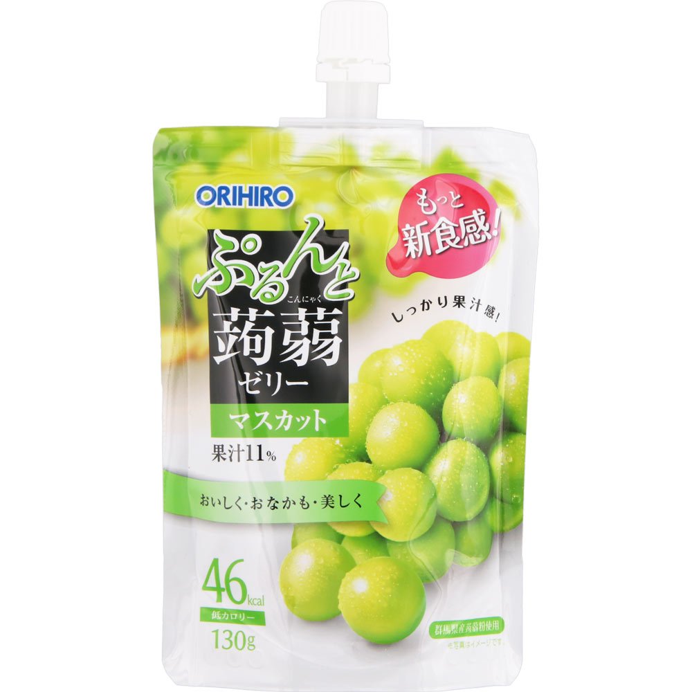 Orihiro Drinkable Konjac Jelly Drink White Muscat Grape Flavor 130g